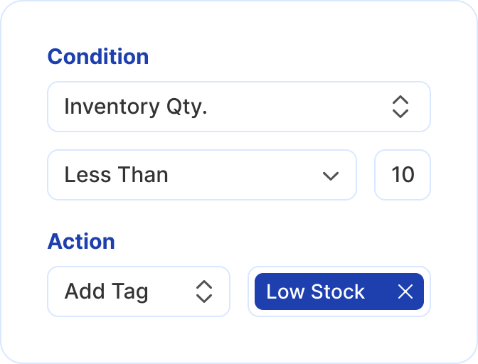 Inventory-based automation rule: condition and add tag example